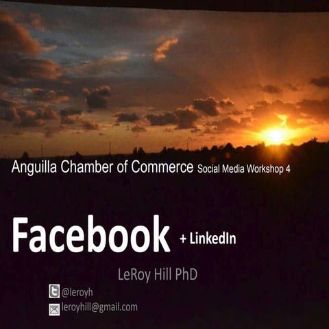 Facebook and LinkedIn for business