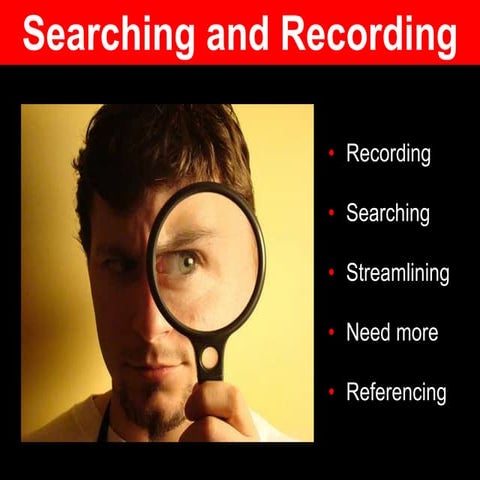 Workshop 4: Searching and recording