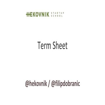 Term sheet