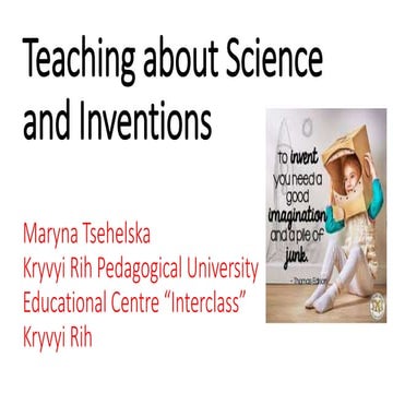 Workshop 7 Teaching about Science and Inventions