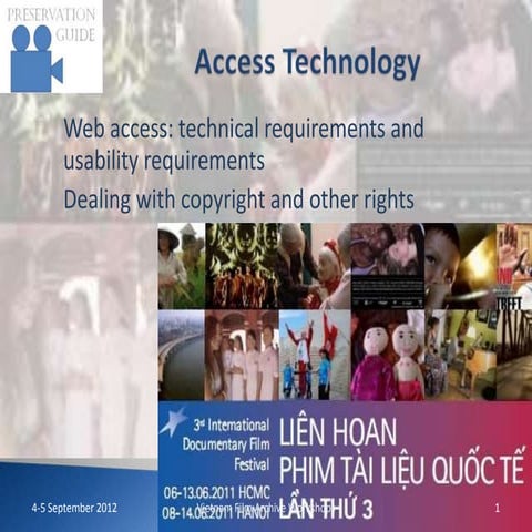 Workshop 7 web access technology (for audiovisual content)