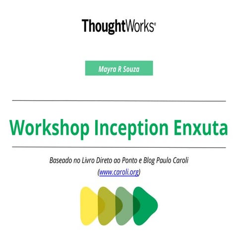 Workshop Inception Enxuta 