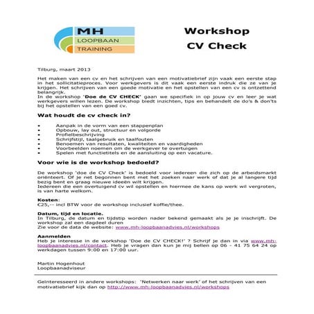 Workshop cv check_2013
