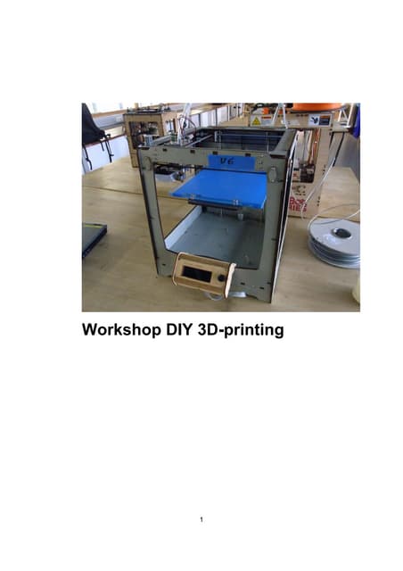 Workshop diy 3 d printing   makerbots 2012