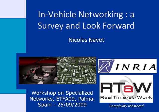 In‐Vehicle Networking: a Survey and Look Forward