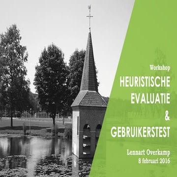 Workshop: Usability Testing & Heuristic Evaluation