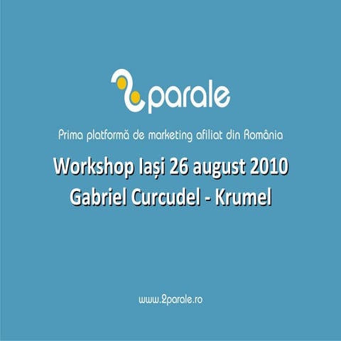 Workshop iasi  krumel