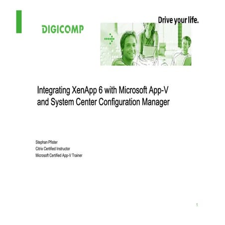 Workshop: Integrating xen App 6 with ms app v and system center configuration...