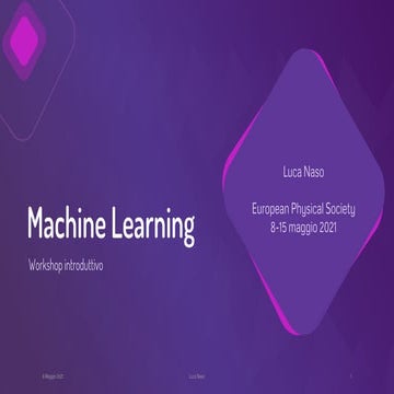 Workshop introduttivo al Machine Learning in Python