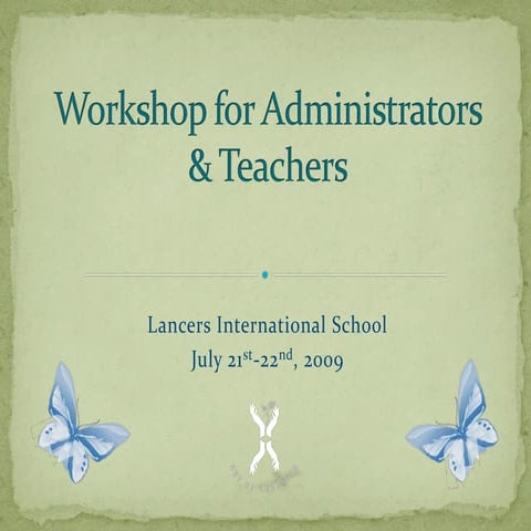 Teacher Training Workshop - Introduction to IB