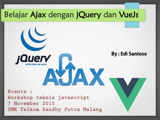 Workshop Teknis Javascript SMK Telkom Sandhy Putra Malang