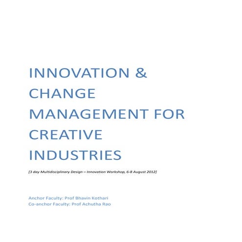 Workshops at National Institute of Design NID Ahmedabad