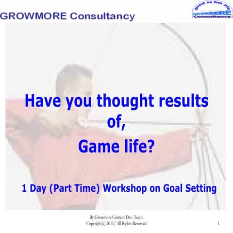 Workshop on goal setting