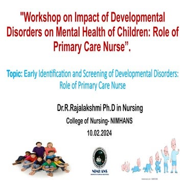 Workshop on Impact of Developmental Disorders on Mental Health of Children  R...