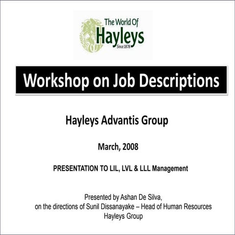 WORKSHOP ON JOB DESCRIPTIONS.ppt