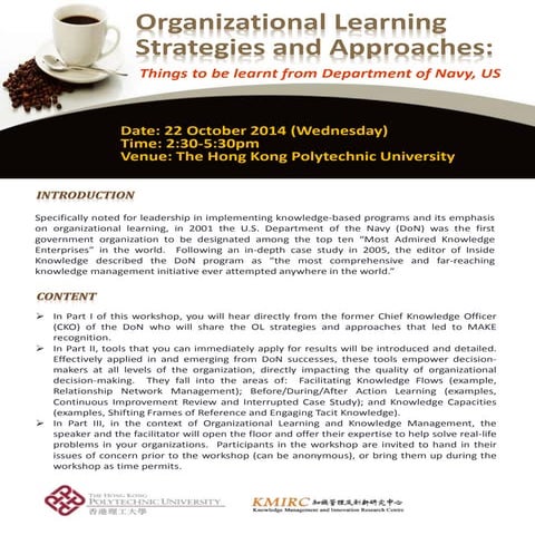 Workshop on organizational learning