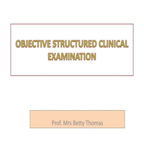 Workshop on ospe and osce