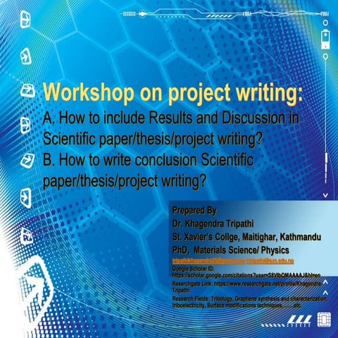 Workshop on project report writing or scientific Writing | PDF
