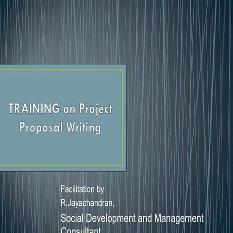 Workshop on proposal writing pp