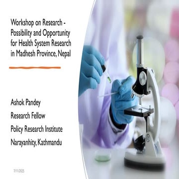 Workshop on Research - Possibility and Opportunity_Ashok.pptx