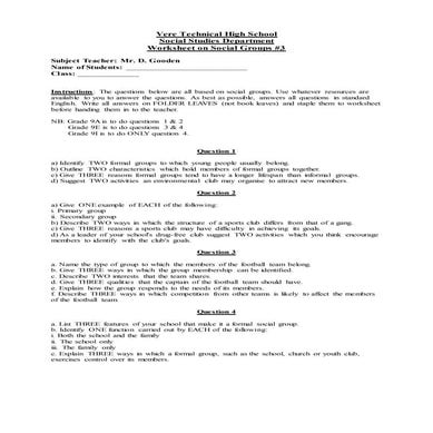 Workshop on social group #3