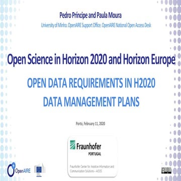 Workshop Fraunhofer Portugal on Open Science in Horizon 2020