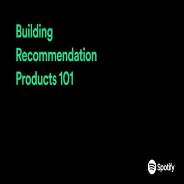 Recommendations 101 