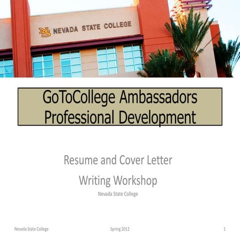 Resume Writing Workshop