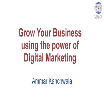 Hands-on Digital Marketing Workshop Presentation 