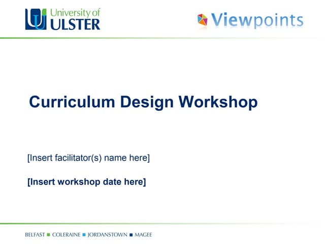 Workshop Presentation Template