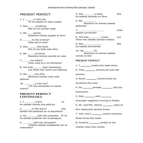 Workshop recuperación 10mos