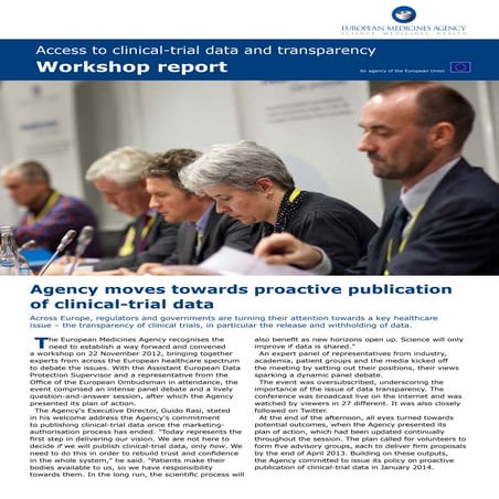 Workshop report ema 2012 nov 22, access to data