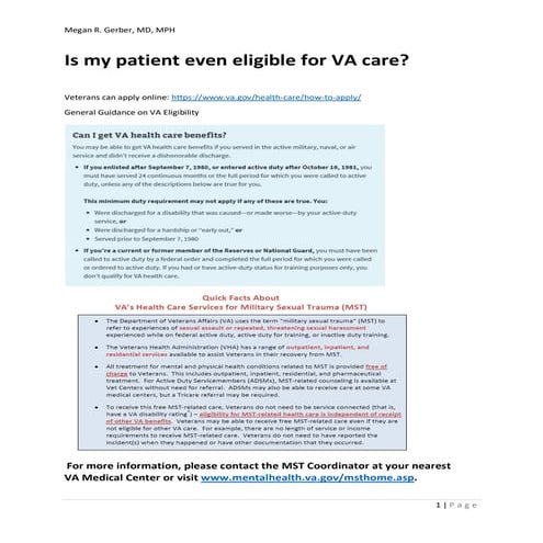 Addressing SDoH in your Veteran Patients (SGIMNE19 Workshop Resources)