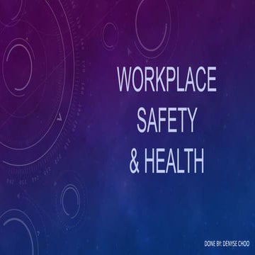 Workshop Safety & Health Powerpoint