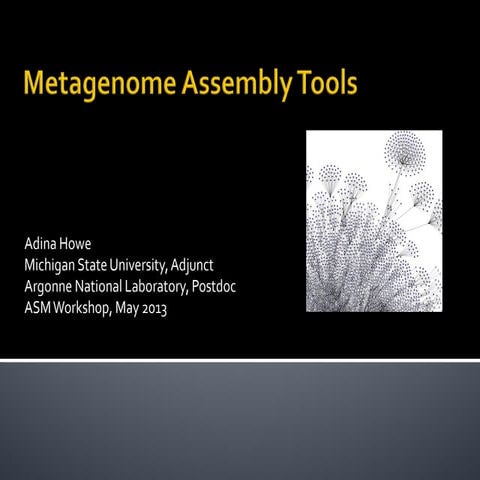 ASM 2013 Metagenomic Assembly Workshop Slides