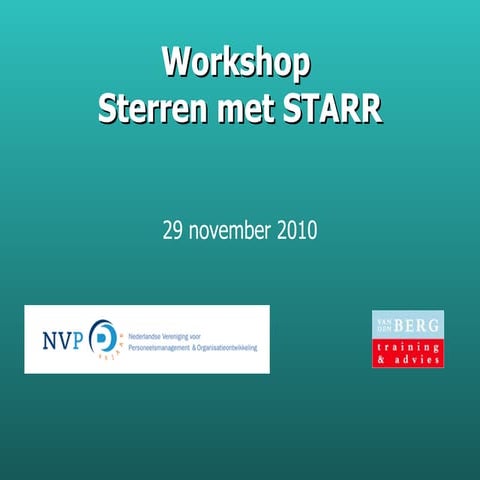 Workshop sterren met starr