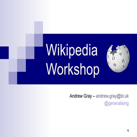 Wikipedia Workshop presentation