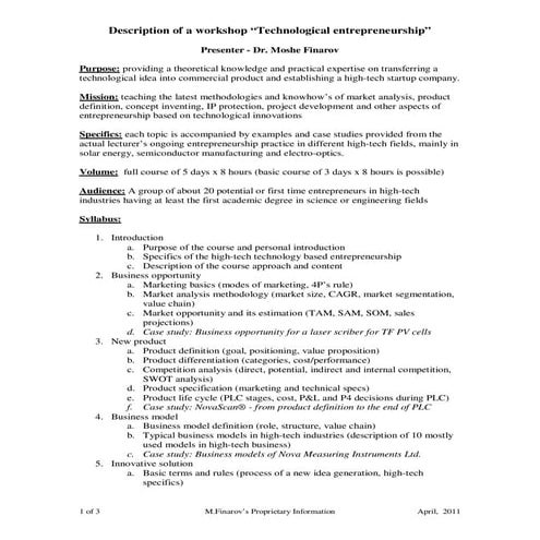 BGU 2011 Course introduction | PDF