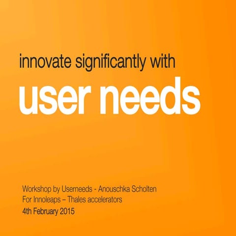 Workshop user needs 4feb2015