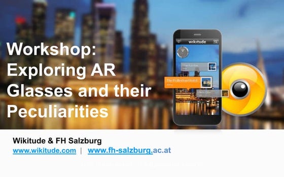 Workshop: AR Glasses and their Peculiarities