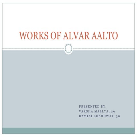 Works of Alvar Aalto