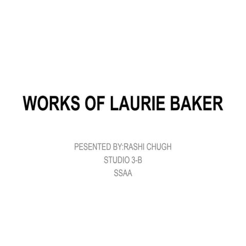 Works of laurie baker