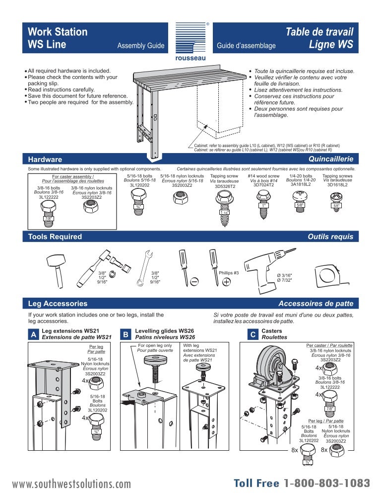 Workstation Bench Assembly Guide