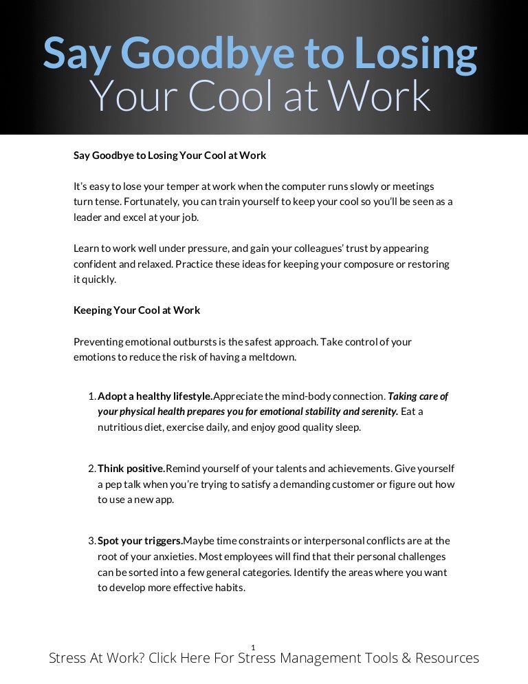 Say Goodbye To Your Boss Work At Home Exercise