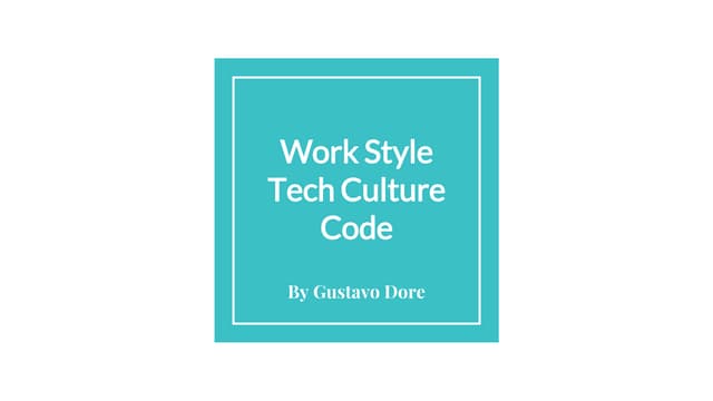 Work style tech culture code  202106 review