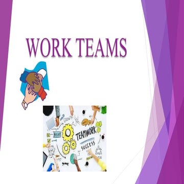 Work teams, types, benefits, team formation