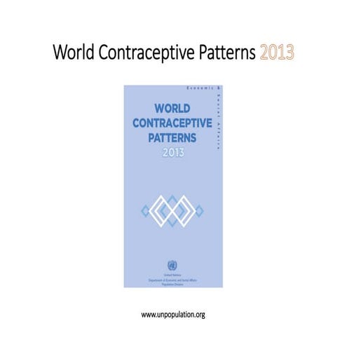 World Contraceptive Patterns 2013