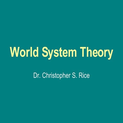 World System Theory