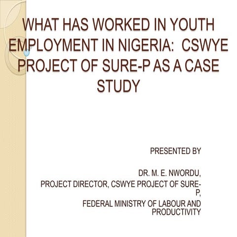 What Has Worked in Youth Employment in Nigeria