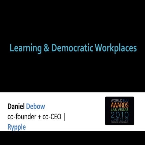 Learning & Democratic Workplaces